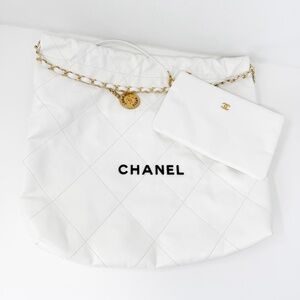 Chanel Calfskin Quilted Regular Chanel 22 White